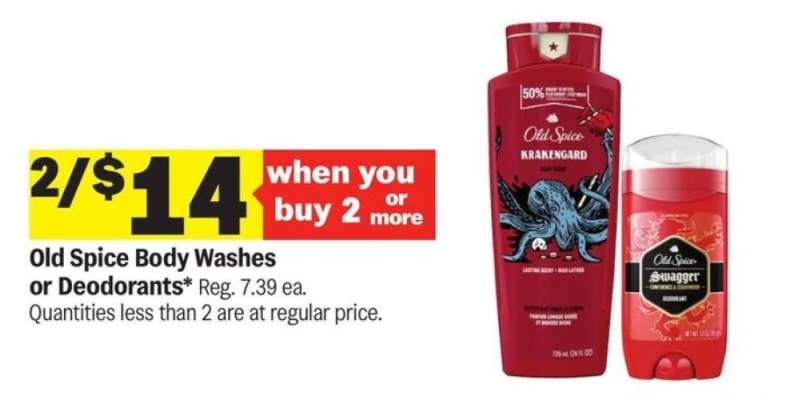 Old Spice Body Washes or Deodorants