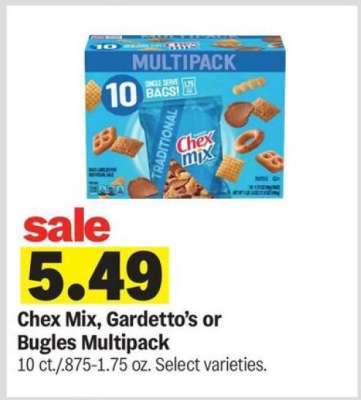 Chex Mix, Gardetto's or Bugles Multipack