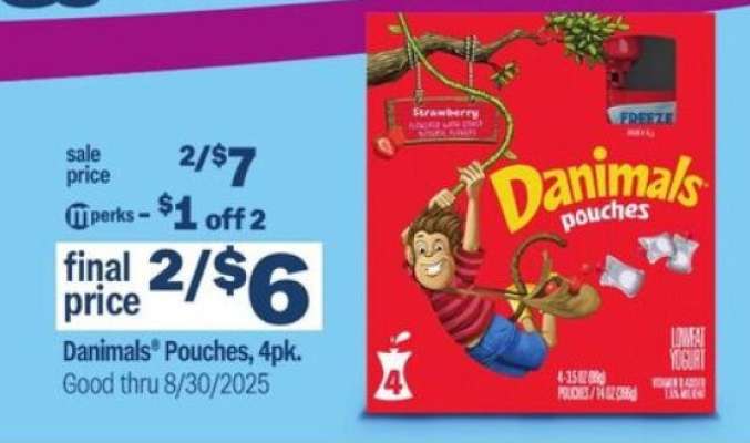 Danimals Pouches, 4pk