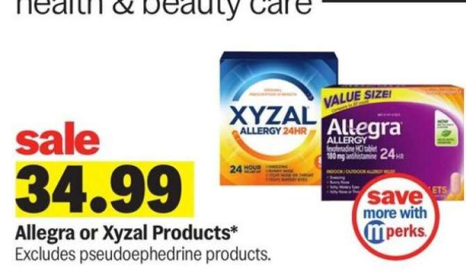 Allegra or Xyzal Products