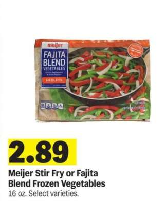 Meijer Stir Fry or Fajita Blend Frozen Vegetables