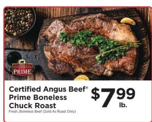 Certified Angus Beef Prime Boneless Chuck Roast