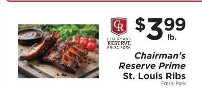 Chairman's Reserve Prime St. Louis Ribs
