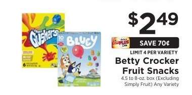 Betty Crocker Fruit Snacks