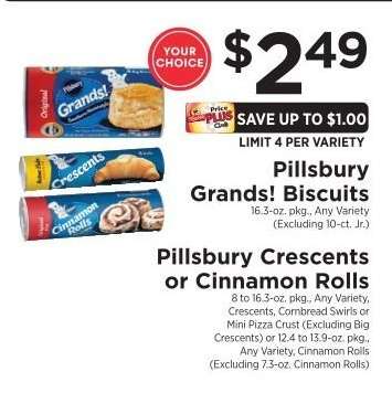 Pillsbury Grands! Biscuits or Pillsbury Crescents or Cinnamon Rolls