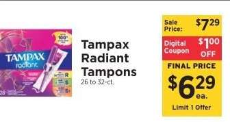 Tampax Radiant Tampons