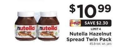 Nutella Hazelnut Spread Twin Pack