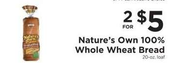 Nature's Own 100% Whole Wheat Bread