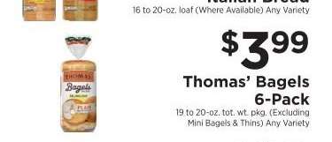 Thomas' Bagels 6-Pack
