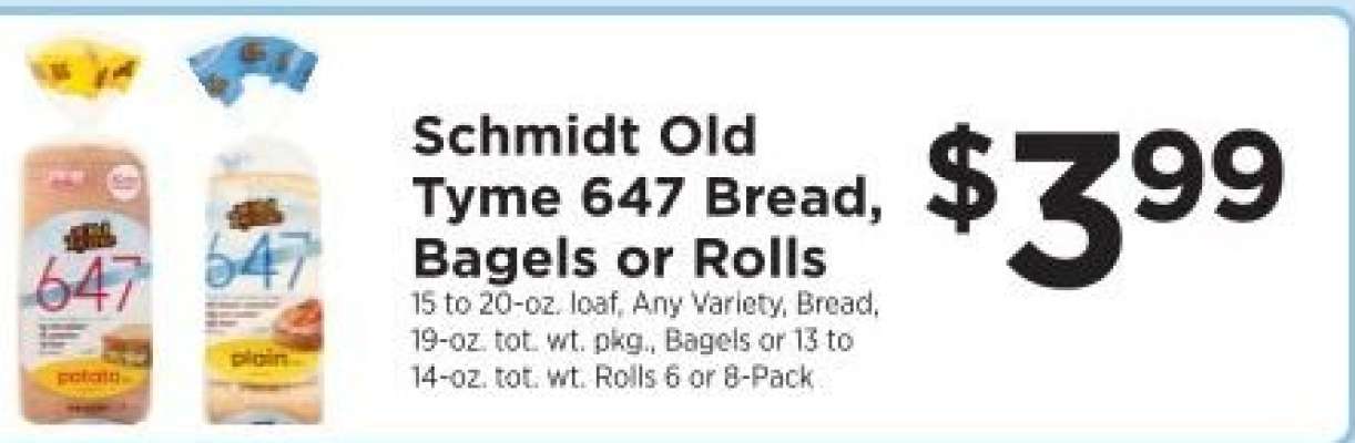Schmidt Old Tyme 647 Bread, Bagels or Rolls