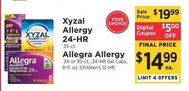Xyzal Allergy 24-HR / Allegra Allergy