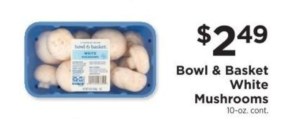 Bowl & Basket White Mushrooms