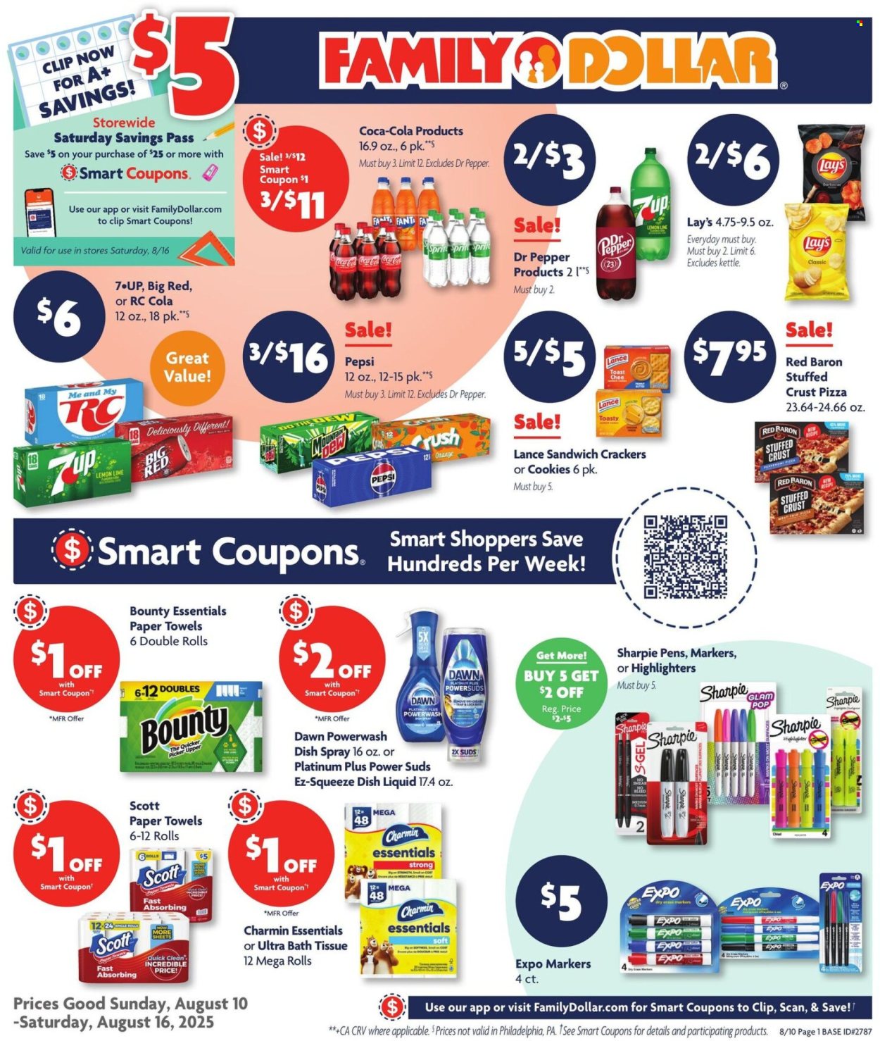 Family Dollar ad - 08/10/2025 - 08/16/2025. Page 1