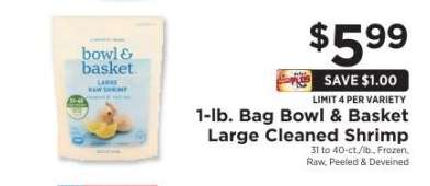 Bowl & Basket Large Cleaned Shrimp
