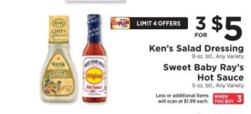 Ken's Salad Dressing & Sweet Baby Ray’s Hot Sauce