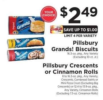Pillsbury Grands Biscuits, Pillsbury Crescents or Cinnamon Rolls