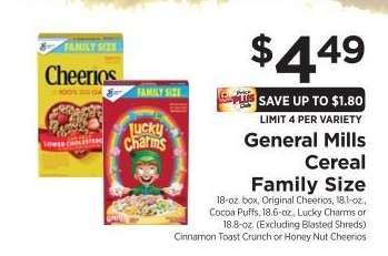 General Mills Cereal Family Size