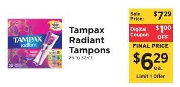 Tampax Radiant Tampons