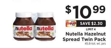 Nutella Hazelnut Spread Twin Pack