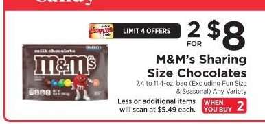 M & M' s Sharing Size Chocolates