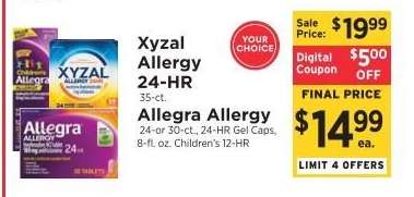 Xyzal Allergy 24-HR / Allegra Allergy
