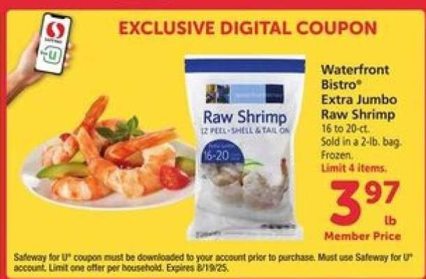 Waterfront BISTRO Extra Jumbo Raw Shrimp