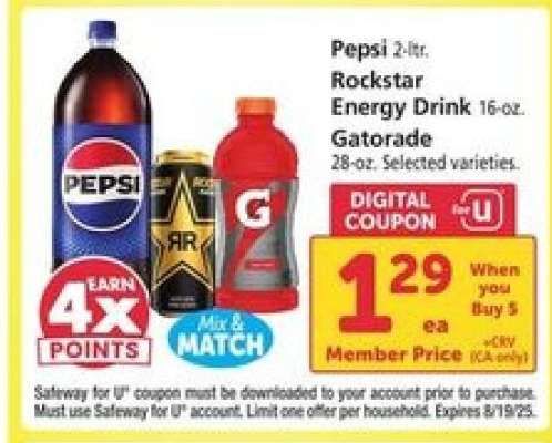 Pepsi, Rockstar Energy Drink, Gatorade