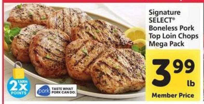 Signature SELECT Boneless Pork Top Loin Chops Mega Pack