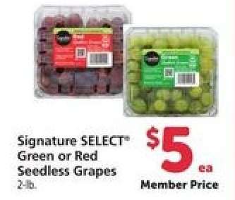Signature SELECT Green or Red Seedless Grapes