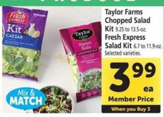 Taylor Farms Chopped Salad Kit & Fresh Express Salad Kit