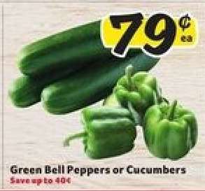 Green Bell Peppers or Cucumbers