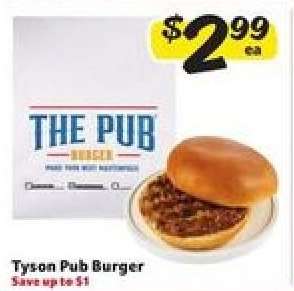 Tyson Pub Burger