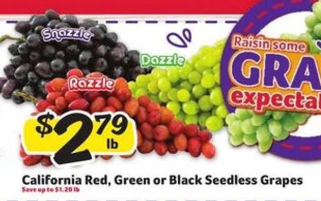 California Red, Green or Black Seedless Grapes