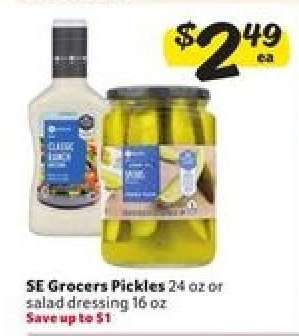 SE Grocers Pickles or Salad Dressing