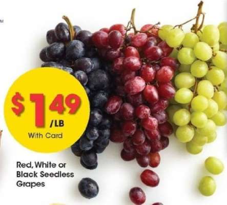 Red, White or Black Seedless Grapes