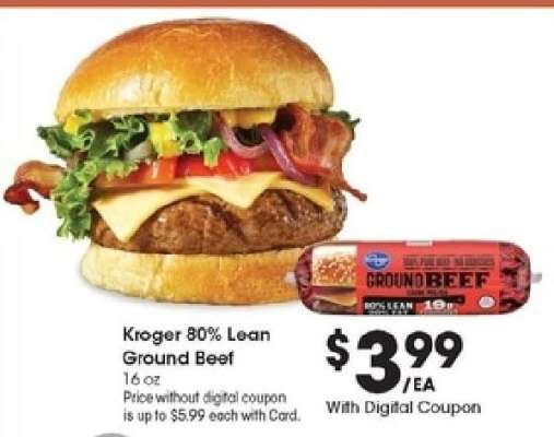 Kroger 80% Lean Ground Beef