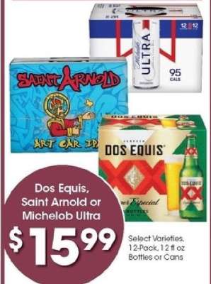 Dos Equis, Saint Arnold or Michelob Ultra