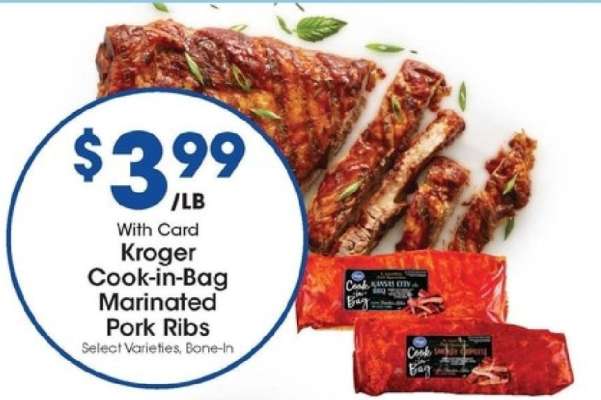 Kroger Cook-In-Bag Marinated Pork Ribs