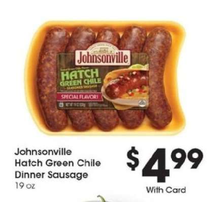 Johnsonville Hatch Green Chile Dinner Sausage