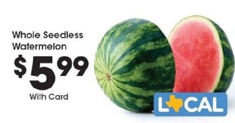 Whole Seedless Watermelon