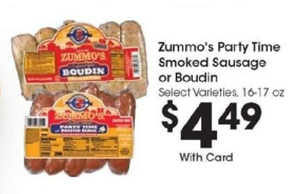 Zummo's Party Time Smoked Sausage or Boudin
