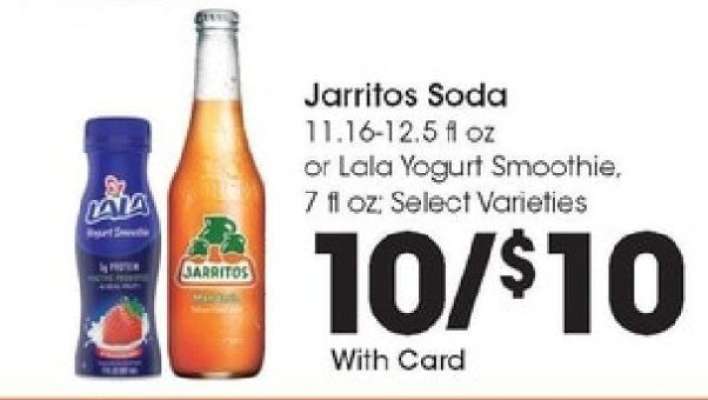 Jarritos Soda or Lala Yogurt Smoothie