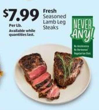 Fresh Seasoned Lamb Leg Steaks
