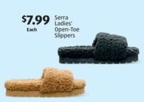 Serra Ladies' Open Toe Slippers