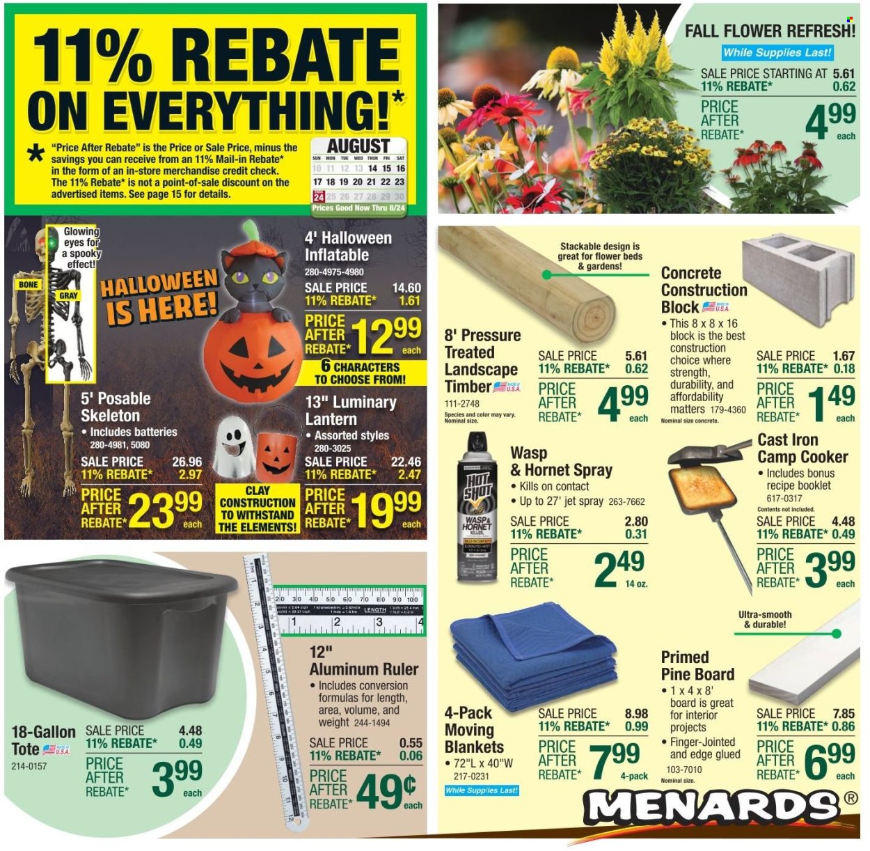 Menards ad - 08/14/2025 - 08/24/2025. Page 1