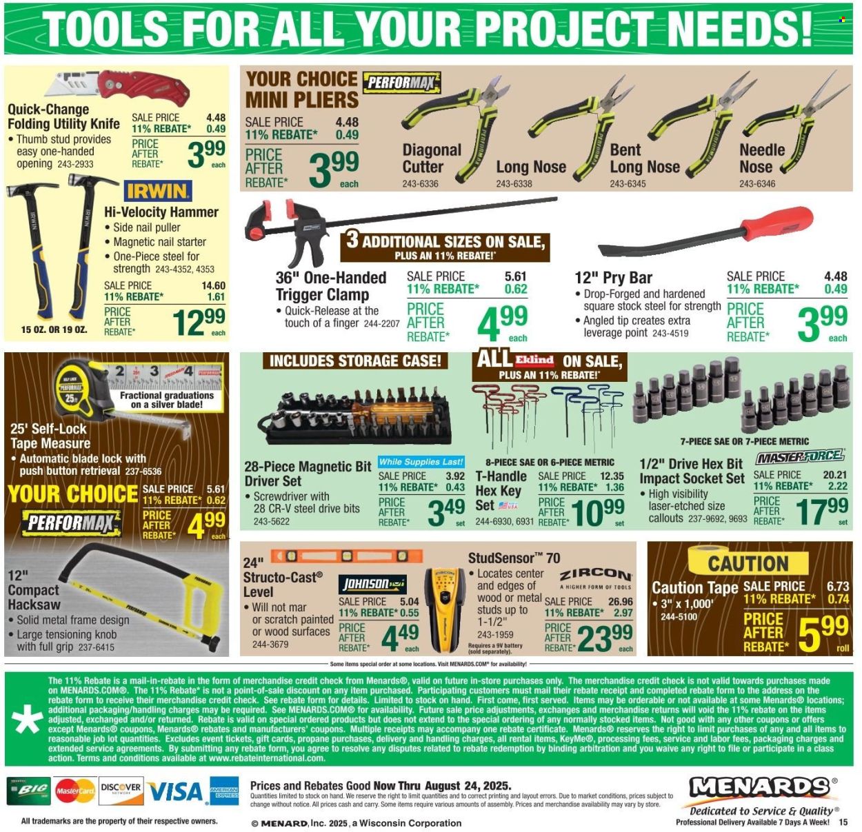 Menards ad - 08/14/2025 - 08/24/2025. Page 21