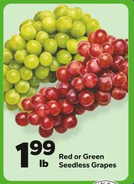 Red or Green Seedless Grapes
