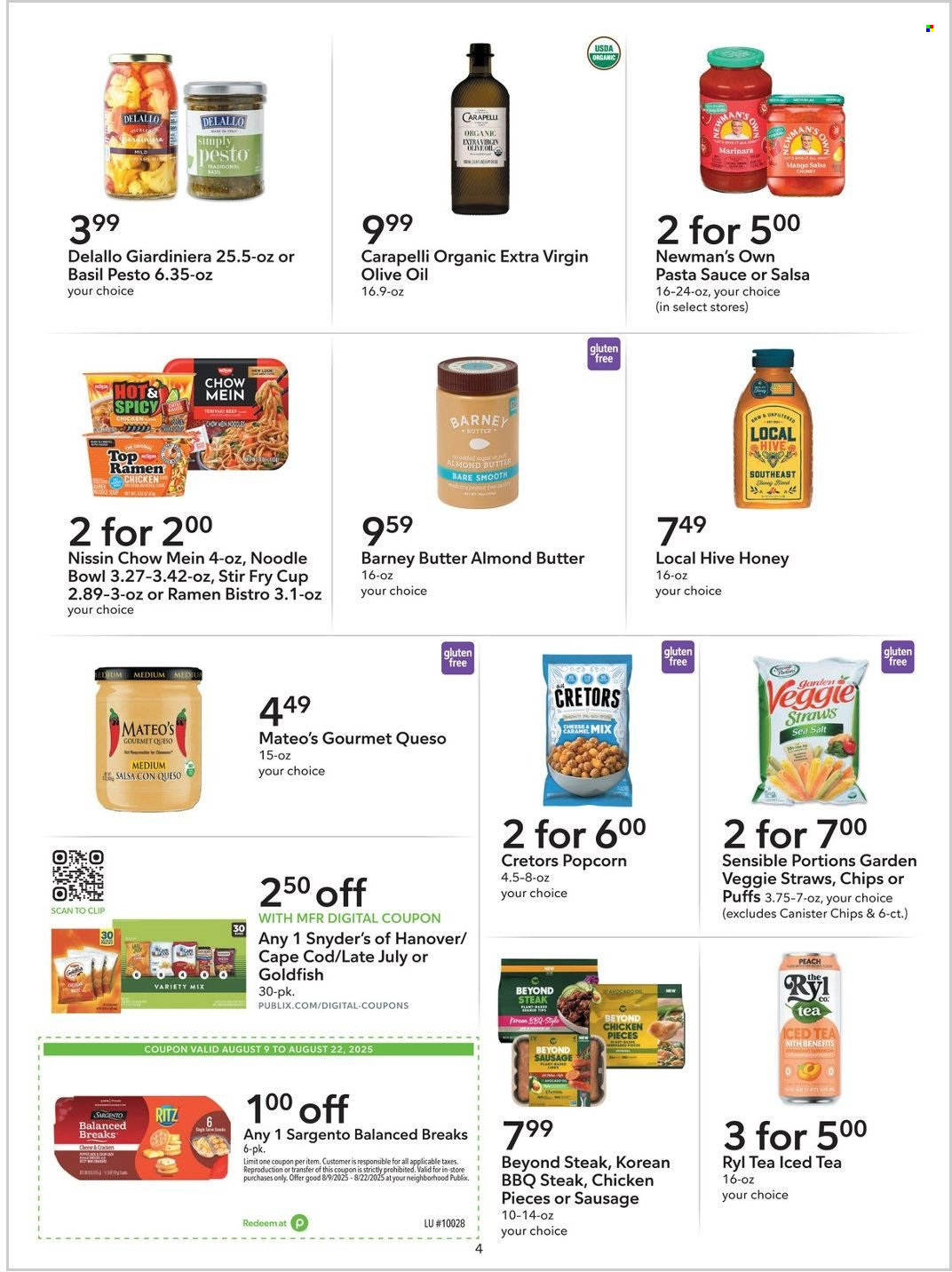 Publix ad - 08/09/2025 - 08/22/2025. Page 4
