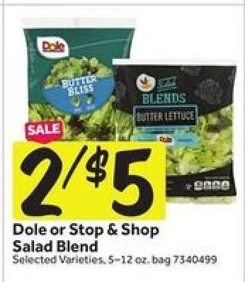 Dole or Stop & Shop Salad Blend