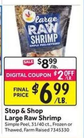 Stop & Shop Large Raw Shrimp